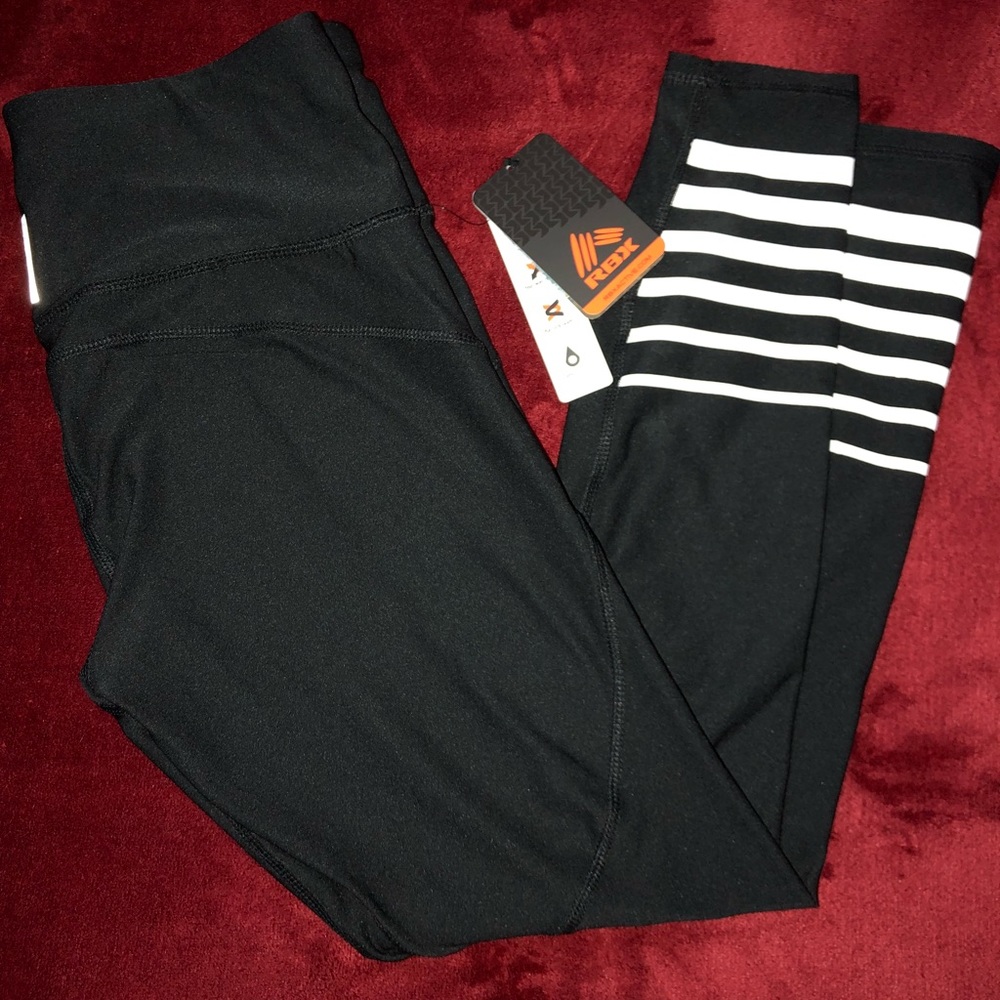 RBX high waisted striped hem active leggings